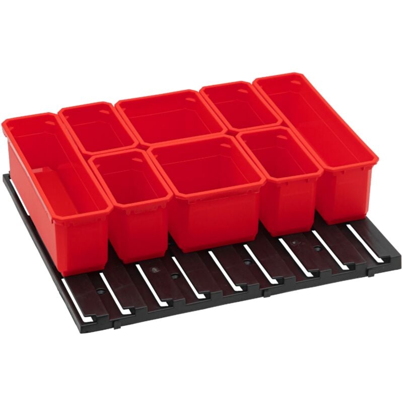 Qbrick System - Container Set Nr. 7 Paroi d'atelier 39 x 35 cm avec 8 étagères pour pro Organizer 300