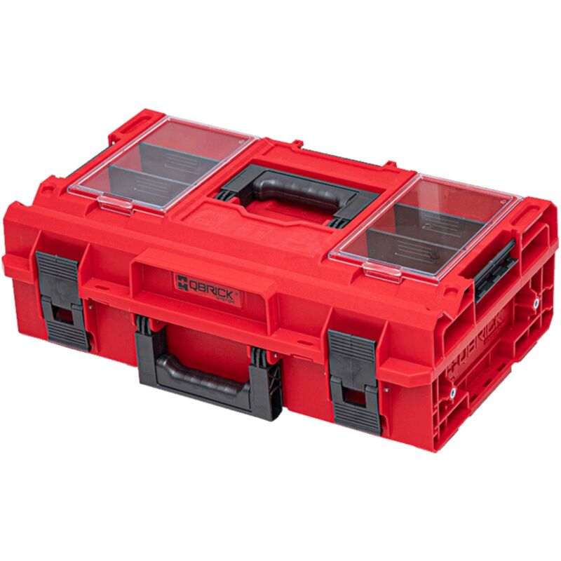Qbrick - System one 200 2.0 Profi red ultra hd Custom Mallette à outils modulaire Organiseur 585 x 385 x 190 mm 15,4 l empilable IP66