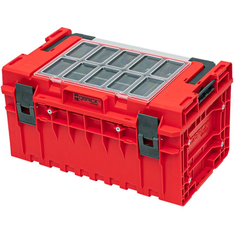 Qbrick System - one 350 2.0 Expert red ultra hd Custom Mallette à outils modulaire organisateur 585 x 385 x 320 mm 38 l empilable IP66