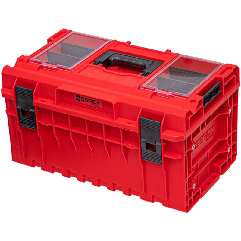 Qbrick System ONE 350 2.0 Profi RED ULTRA HD Custom Mallette à outils modulaire organisateur 585 x 385 x 320 mm 38 l empilable IP66