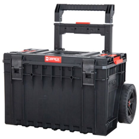 Qbrick System ONE Cart 2.0 Trolley 641 x 485 x 660 mm 52 l IP66 100 kg belastbar stapelbar mit Doppelteleskopgriff aus Aluminium