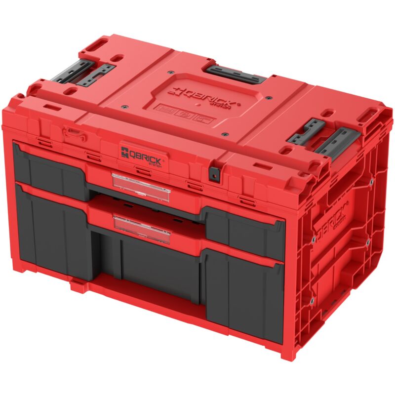 One Drawer 2 Plus Toolbox 2.0 Red Ultra hd boîte à outils modulaire 587 x 380 x 340 mm 9 l 20 l - Qbrick System