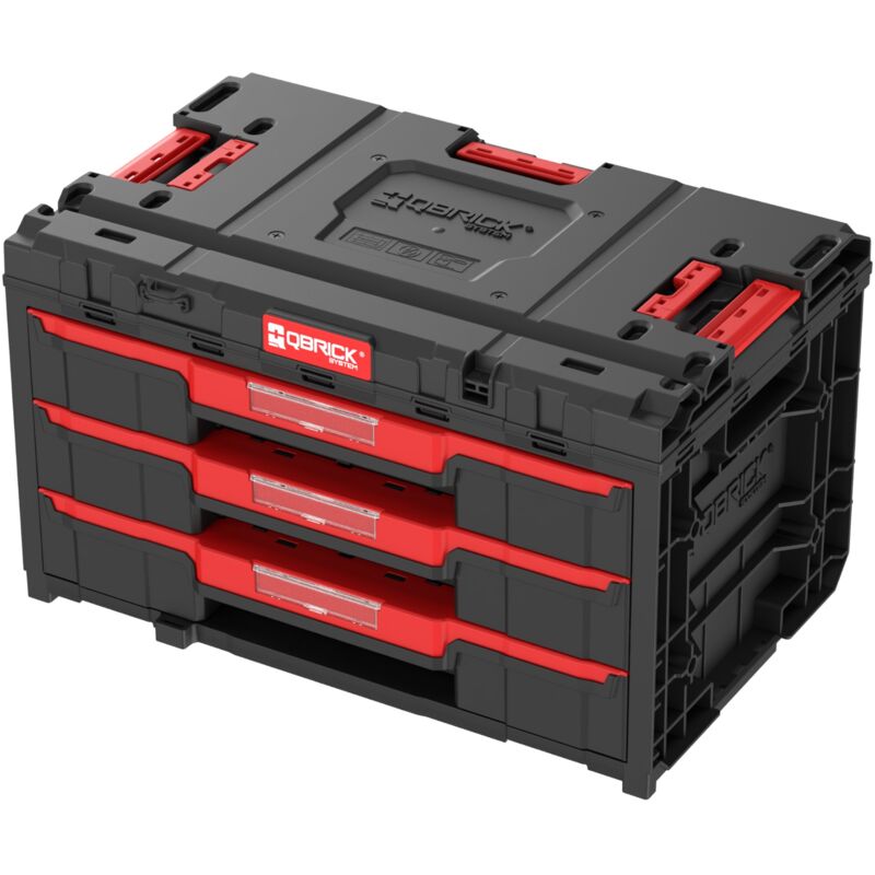 Qbrick System ONE Drawer 3 Toolbox 2.0 Boîte à outils 587 x 380 x 340 mm 27 l avec trois tiroirs