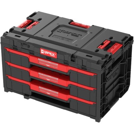Qbrick System ONE Drawer 3 Toolbox 2.0 Boîte à outils 587 x 380 x 340 mm 27 l avec trois tiroirs