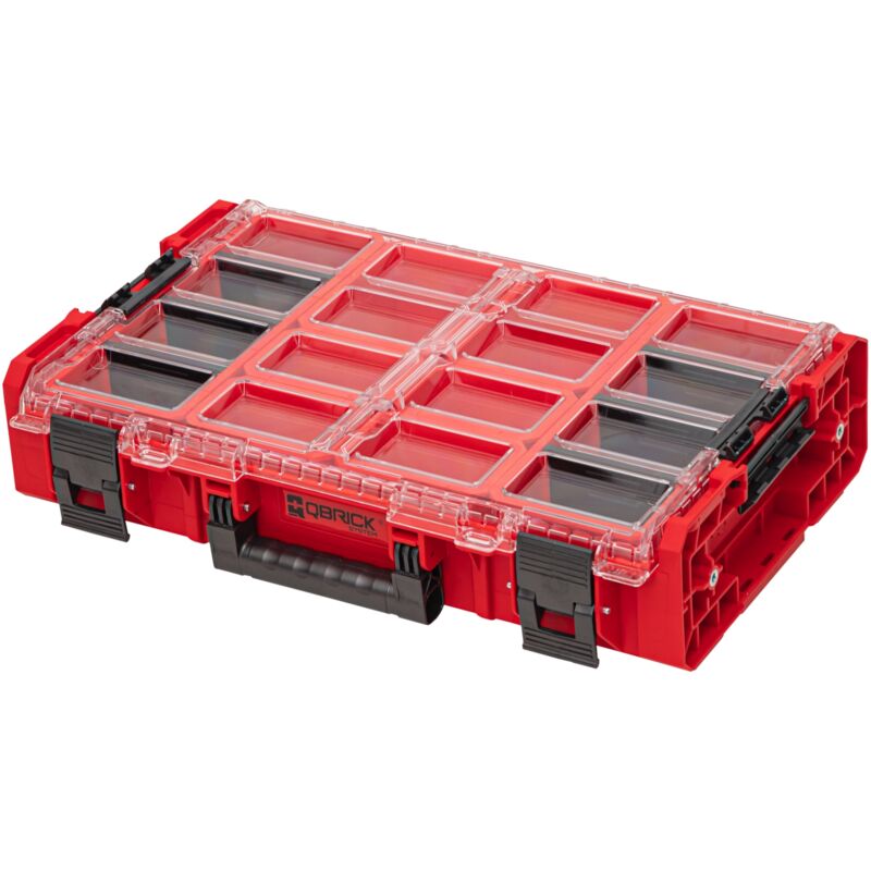 Qbrick System - one Organizer xl 2.0 red ultra hd Custom 582 x 387 x 131 mm 13,5 l IP66 avec 8 inlays et 6 séparateurs