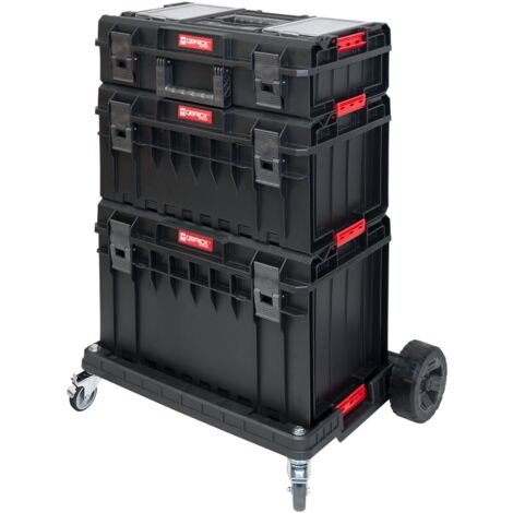 Qbrick System ONE Werkzeugwagen 4 in 1 Set 200 2.0 Profi + 350 2.0 Profi + 450 2.0 Profi Werkzeugkoffer + Transport Platform