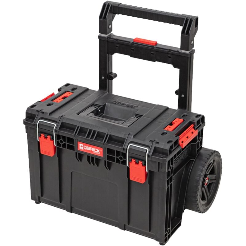 System prime Chariot empilable 590 x 425 x 660 mm 37 l IP66 Capacité de charge de 100 kg avec double poignée télescopique en aluminium - Qbrick