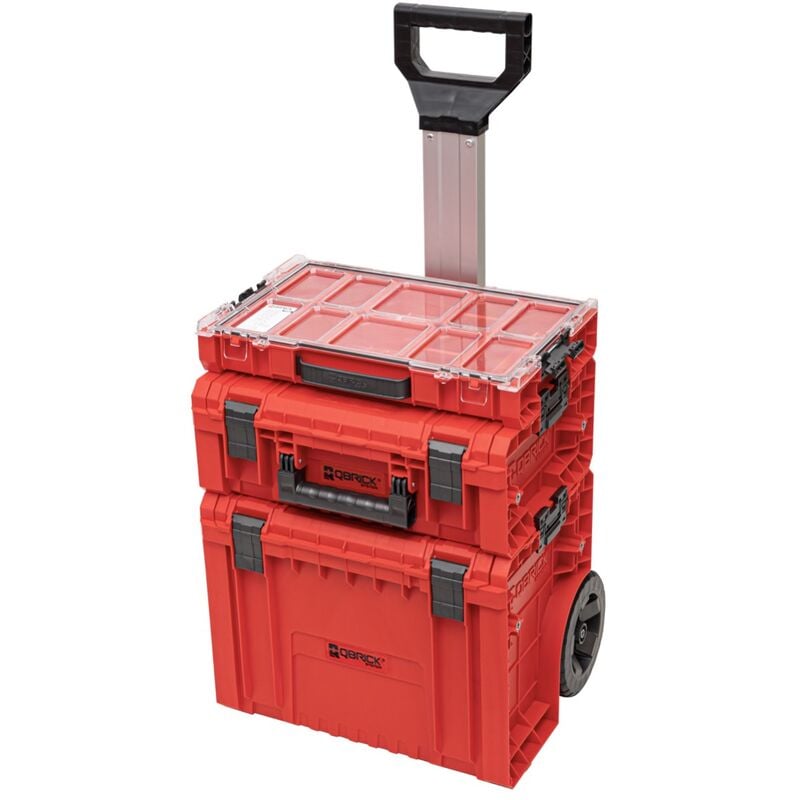 Qbrick System - pro 2.0 Set 4 red ultra hd Set chariot à outils + pro Cart 2.0 + pro Technician Case 2.0 + pro Organizer 100 450 x 390 x 690 mm 45 l