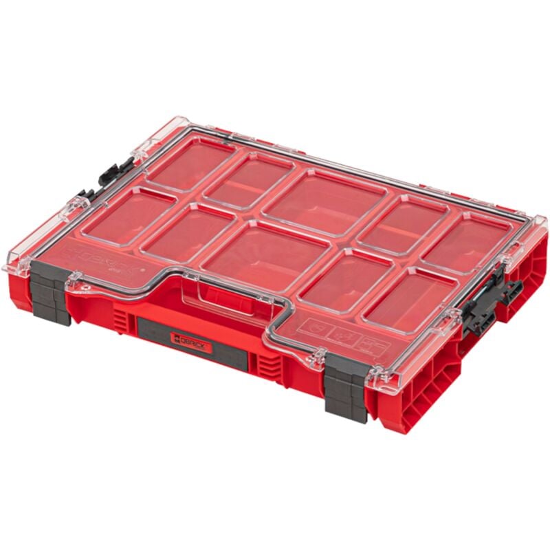 Pro Organizer 200 red ultra hd empilable 452 x 296 x 79 mm 6 l IP54 avec 8 inlays - Qbrick System