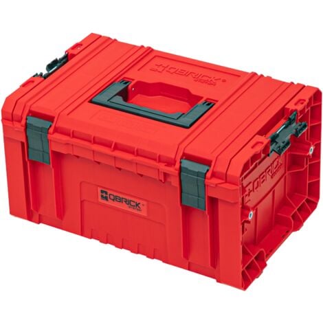 Qbrick System PRO Toolbox 2.0 RED ULTRA HD Custom Werkzeugkoffer 450 x 260 x 240 mm 19 l stapelbar IP54 mit 3 Fächern und Ablage