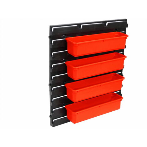 Qbrick System Set di contenitori n. 4 Parete dell'officina 39 x 35 cm con 4 contenitori per PRO Organiser 100 Expert / 200 Expert / PRO Drawer 3