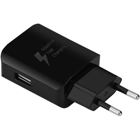 QC2.0 15W Schnell-USB-Ladegerät EU 100-240V - Universeller Netzadapter für Handys (Schwarz)