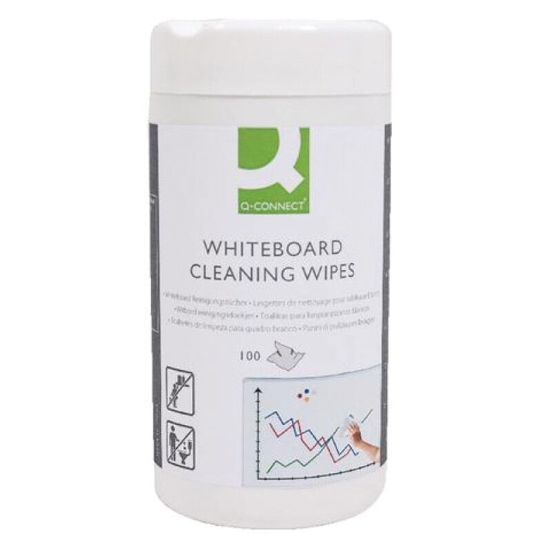 Whiteboard Cleaning Wipes, Pack of 100 - Q-connect