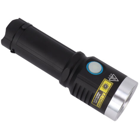 Qcwwy Kompakte Taschenlampe aus Aluminiumlegierung, wiederaufladbares Schwarzlicht über USB zur Erkennung von Fälschungen