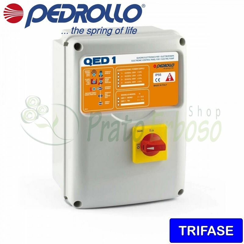 

QED 2-TRI / 1 - Cuadro electrónico para electrobomba trifásica de 4 HP