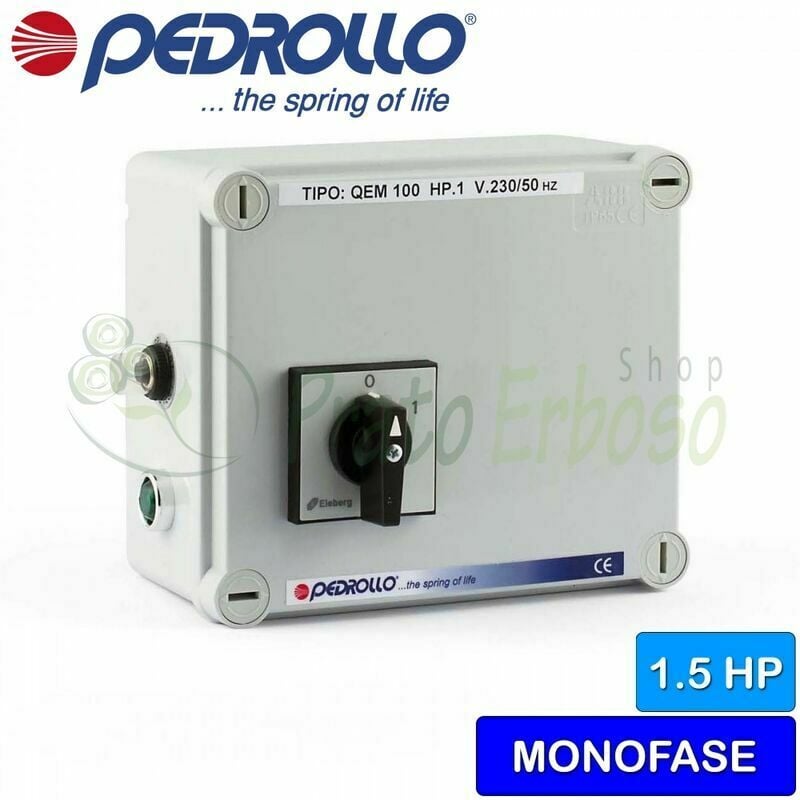 

QEM 150 - Cuadro eléctrico para electrobomba monofásica de 1,5 HP