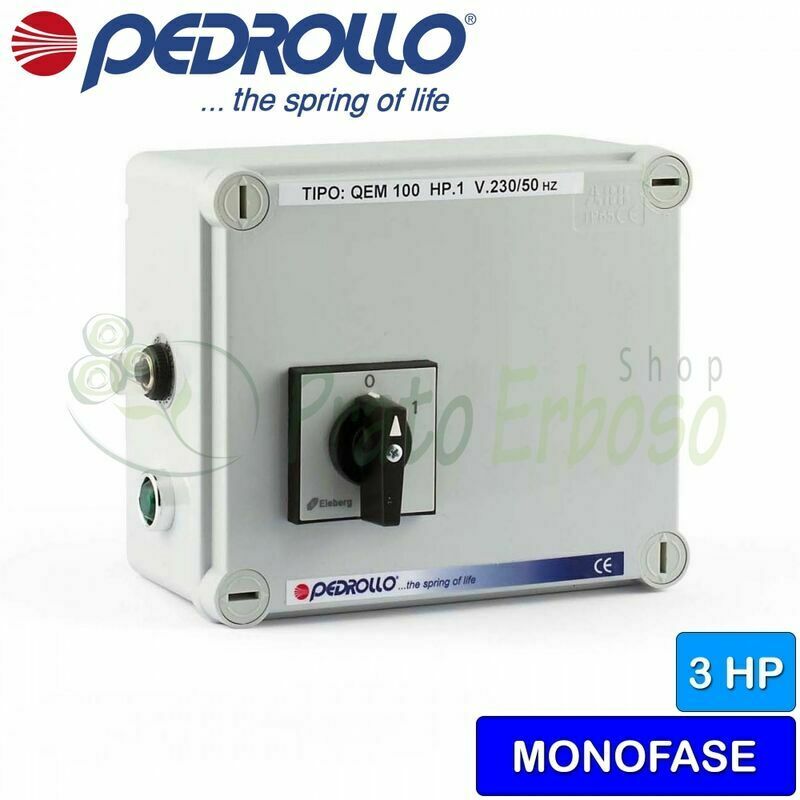 

Pedrollo - QEM 300 - Cuadro eléctrico para electrobomba monofásica de 3 HP