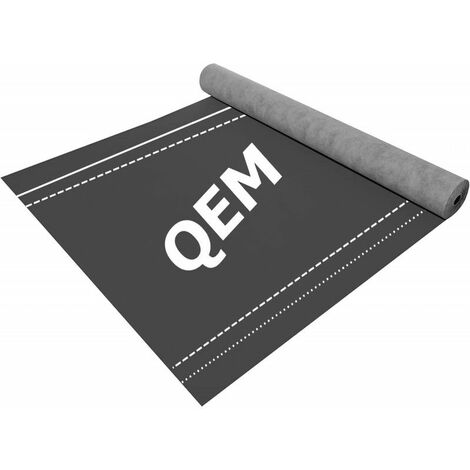 QEM – Écran sous toiture perméable à la vapeur d'eau – 50m x 1,5m – Protection contre intempéries – Résistance à l'eau Classe W1