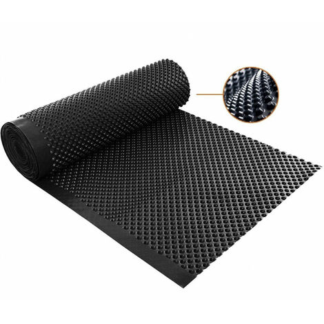 QEM – Membrane de fondation 40m2 – Protection drainage parois enterrées – Rouleau 2mx20m en polyéthylène haute densité
