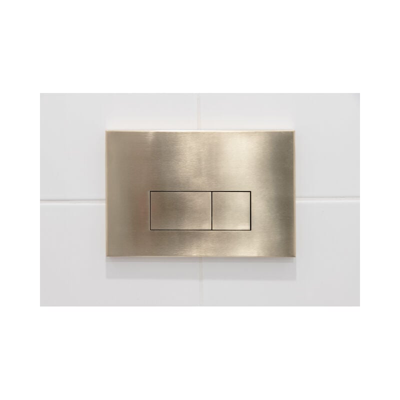 Push Plaque de commande DualFlush pour bâti-support Geberit UP320 Métal rectangulaire Or - Qeramiq