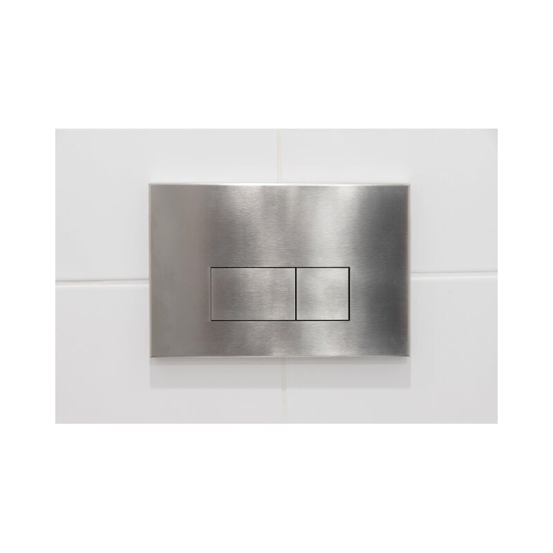 Push Plaque de commande DualFlush pour bâti-support Geberit UP320 Métal rectangulaire Steel - Qeramiq