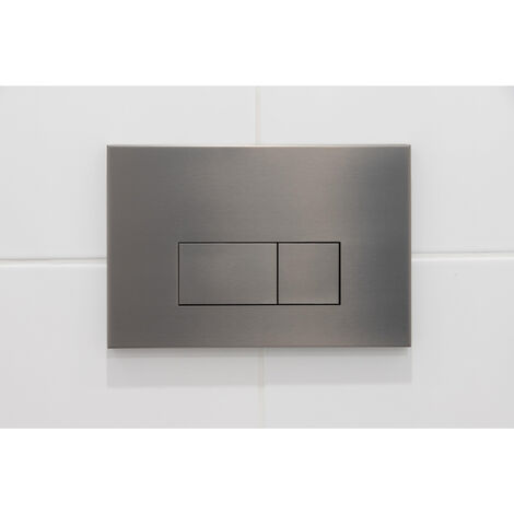 QeramiQ Push Plaque de commande DualFlush pour bâti-support Geberit UP320 Métal rectangulaire Gunmetal