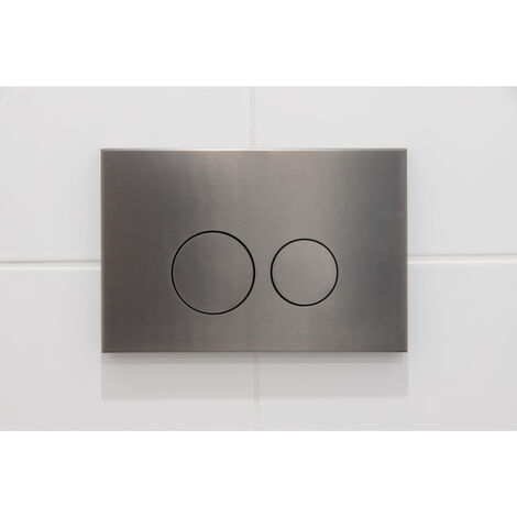 QeramiQ Push Plaque de commande DualFlush pour bâti-support Geberit UP320 Métal Rond Gunmetal