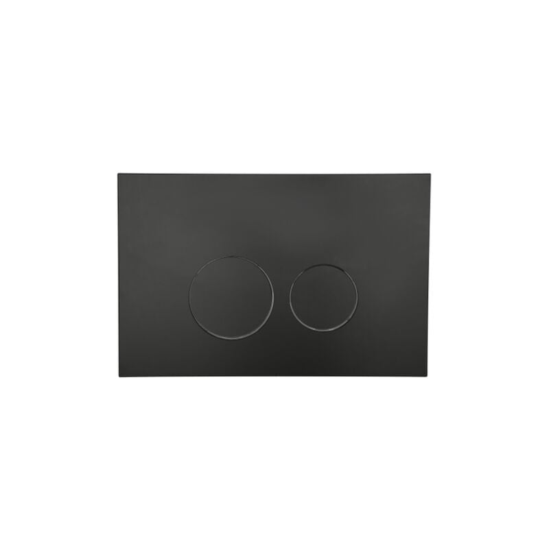 Push Plaque de déclenchement DualFlush pour bâti-support Geberit UP320 abs Rond Noir mat - Qeramiq