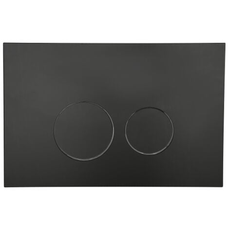 QeramiQ Push Plaque de déclenchement DualFlush pour bâti-support Geberit UP320 ABS Rond Noir mat