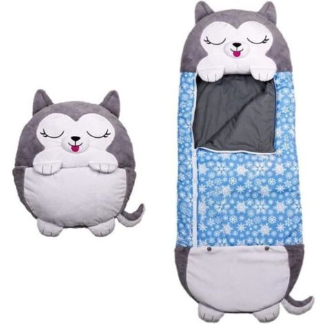 QF25648-Mignon Sac de Couchage Enfant Duvet Enfant avec Oreiller 13750cm pour Happy Nappers Bleu