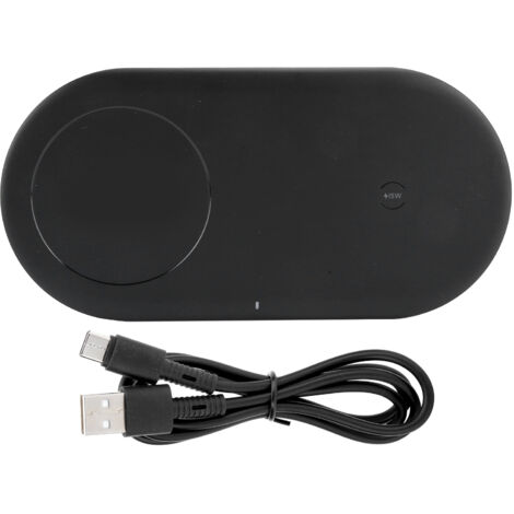 Qi-Wireless-Ladegerät 5W 7,5W 10W 15W – Schnellladen für Mobiltelefone – Schwarz