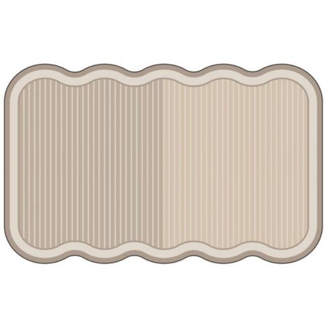 Qianmo [Forme carrée incurvée] 5080cm (Terre de diatomées) Tapis de sol en terre de diatomées, tapis antidérapant pour salle de bain, tapis absorbant pour porte de toilettes