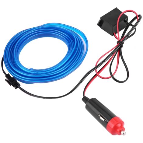Qii Lu Bande de néon LED bleu pour voiture CC 12 V Lumière froide.
