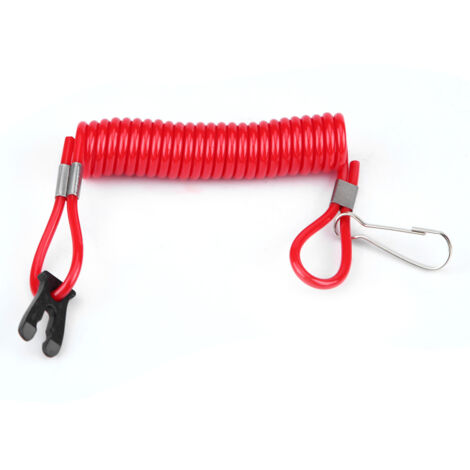Qiilu Auto Embrayage accessoires, Lanière d'ancrage de sécurité de commutateur d'arrêt d'urgence d'arrêt d'allumage de moteur d'allumage de moteur pour