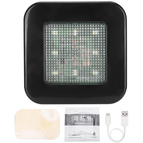 Qiilu Auto-Innenraum-Leseleuchte 3 Farben LED Magnet Heckklappen-Deckenleuchte für Zuhause und Auto N1a208.