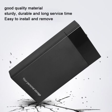 Qiilu boîtier de disque mobile w3530 Boîtier de disque dur externe 3,5 pouces USB 3.0 (100-240V) (prise UE)  ormatique boite