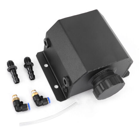 Qiilu coolant Tank Réservoir d'eau de récupération de Bouteille de trop-Plein de Liquide de Refroidissement de radiateur de 1L J7q203