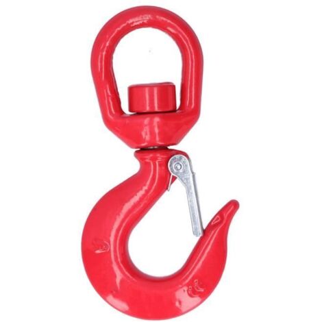 Qiilu crochet de grue 1T Fournitures industrielles de conteneur de rotation d\'acier allié de sécurité de prise de crochet de grue