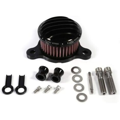 Qiilu Filtre à Air CNC Kit de système de Filtre à Admission d'air pour XL883 2004-2015(Noir)