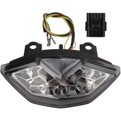 Qiilu Motorrad-Rücklichteinheit LED Motorrad-Rücklicht IP67 Wasserdicht Hohe Helligkeit Blinker Ersatz für Z1000 2010 2013 (Rauchschwarz).