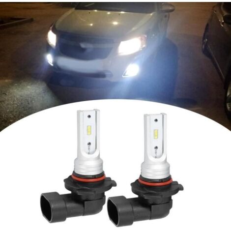 Qiilu perles de phare blanches HB3 72W 6000K 2pcs 9005 HB3 72W 6000K ampoule de phare blanc LED antibrouillard perles avec décodage