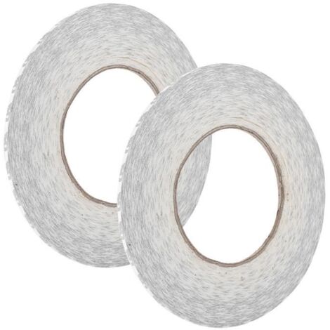 Qiilu Ruban adhésif double face blanc (2 pièces / ensemble) ruban adhésif double face solide 2 mm / 3 mm / 5 mm pour écran LCD