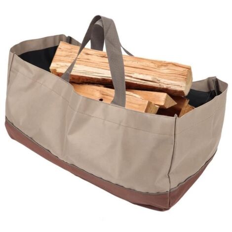 Qiilu Sac de rangement de bûches Sac Transport de Bûches en Tissu Oxford Portable de Grande Capacité