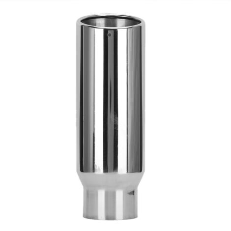 Qiilu Tuyau d'échappement de voiture, Inox 80mm/3.1in Inlet 102mm/4in Outlet Universal Car Exhaust Pipe Tail Throat(argent)