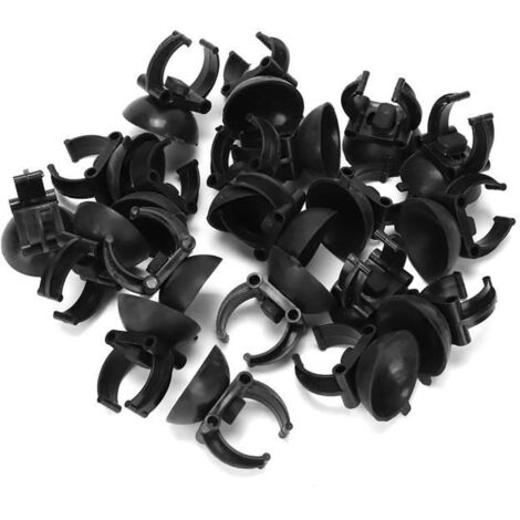 Qiilu Ventouse d\'aquarium 20 pièces / ensemble tiges de chauffage d\'aquarium Clips réservoir de poisson PVC ventouse ligne d\'air