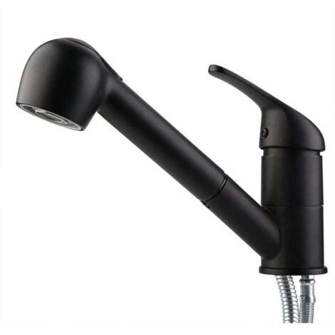 Qinlorgo Robinet d'eau de Cuisine, Robinet Multifonctionnel à la Maison de Robinet d'eau Froide d'évier de Cuisine(US Standard 3/8" C Or 9/6"-Peinture Noire)