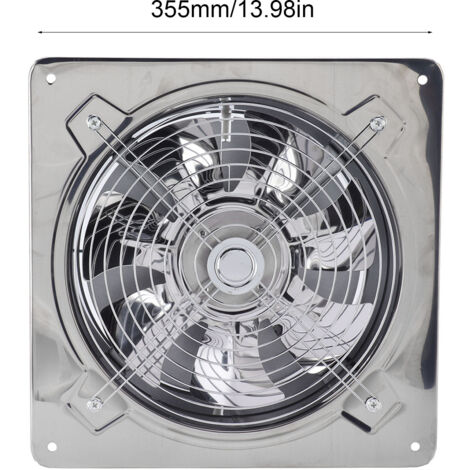 Qiyao – Ventilateur d'extraction silencieux 120W – Acier inoxydable 410 – Débit 1780 m³/h – Pour cuisine, salle de bains, garage