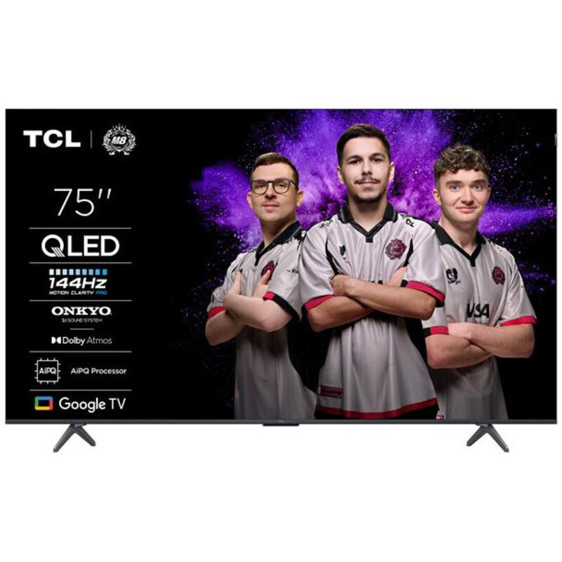 TCL P8K 75P8K TV 190,5 cm (75") 4K Ultra HD Smart TV Wifi Métallique 350 cd/m²