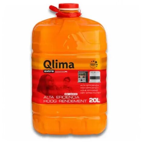 Qlima – Combustible liquide inodore 20L pour réchauds – Désaromatisé – Point d'éclair > 65°C – Compatible avec poêles mobiles