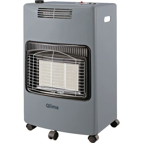 Qlima GH 959 RF 2-in-1 Gasheizung - 50-195m³ - PiezoZündung - Grau - Gasheizer Gasheizgerät